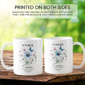 Mug Fleur de cosmos de naissance d'octobre personnalis