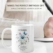 Mug Fleur de cosmos de naissance d'octobre personnalis