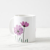 Mug Fleur de Cosmos Fleur Violette Fleur Rose (Devant gauche)