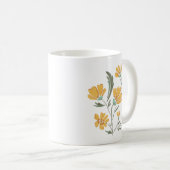 Mug Fleur de Cosmos Jaune Beauté simple (Devant droit)