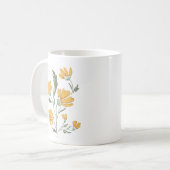 Mug Fleur de Cosmos Jaune Beauté simple (Devant gauche)