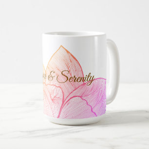Mug Fleur de coucher de soleil artistique "Équilibre e
