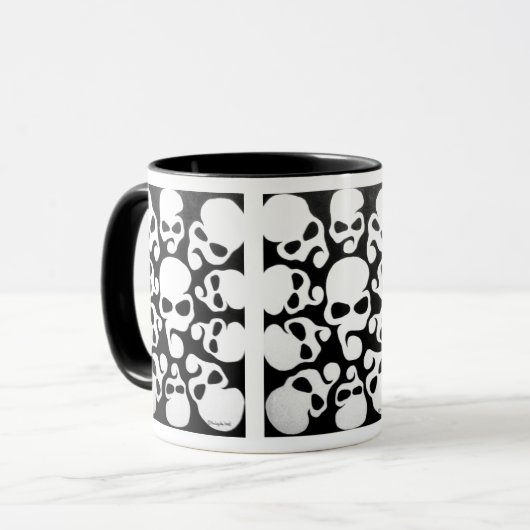 Mug Fleur de crâne (Devant gauche)