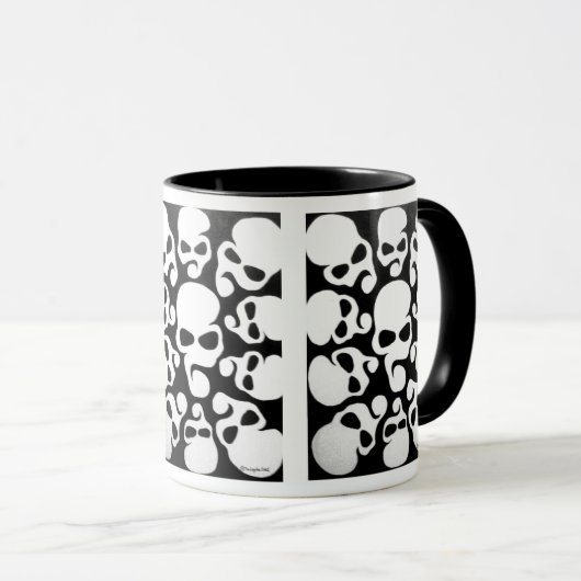 Mug Fleur de crâne (Devant droit)