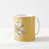 Mug Fleur de crème dorée (Devant droit)