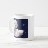 Mug Fleur de crocus en noir et blanc (Devant gauche)