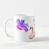 Mug Fleur de cygne et d'Hibiscus unique personnalisée (Gauche)