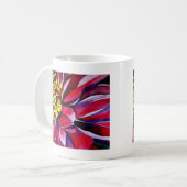 Mug Fleur de Dahlia art abstrait (Devant gauche)