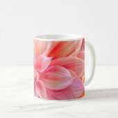Mug Fleur de dahlia brune de Pêche (Devant droit)