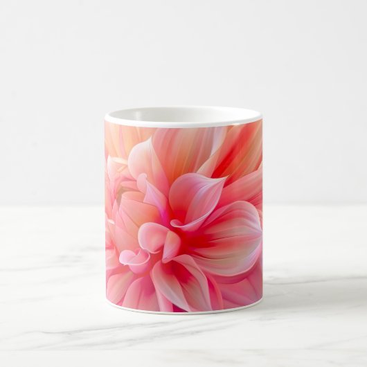 Mug Fleur de dahlia brune de Pêche (Centre)