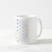 Mug Fleur de design de vie et 7 chakras couleurs arc-e (Devant droit)