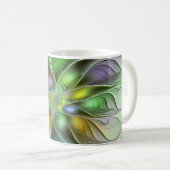 Mug Fleur de Fantaisie Abstraite Moderne Fractale Colo (Devant droit)