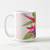 Mug Fleur de fuchsia rose vibrant (Gauche)