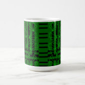 Mug Fleur de gribouillis vert de la mer d'Aqua foncé (Centre)