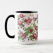 Mug Fleur de jardin rouge vintage (Gauche)