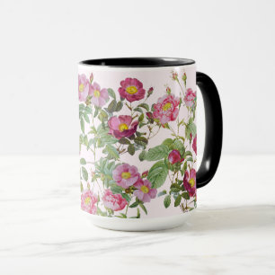 Mug Fleur de jardin rouge vintage