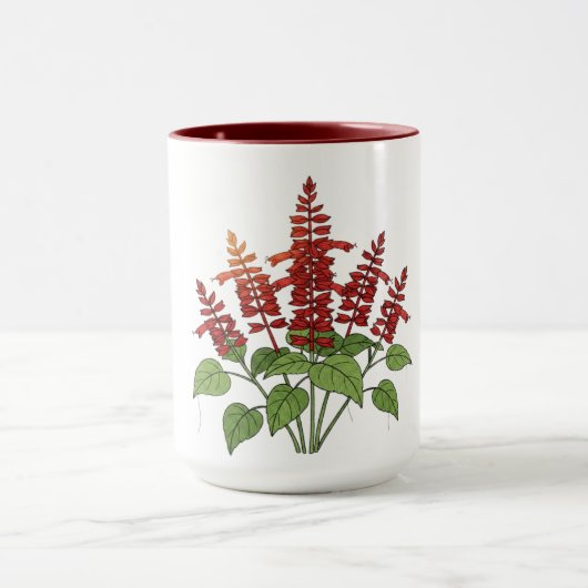 Mug Fleur de jardin - Sauge écarlate (Centre)