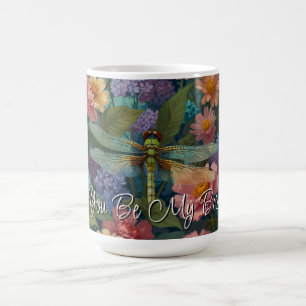 Mug Fleur de jardin vintage bohème chic pastel libellu