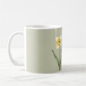Mug Fleur de jonquille verte blanche jaune (Gauche)