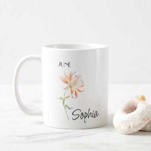 Mug Fleur de juin personnalisée,