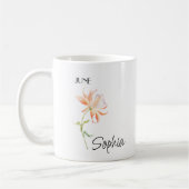 Mug Fleur de juin personnalisée, (Gauche)