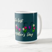 Mug Fleur de la Fête des Mères à thème élégant (Devant droit)