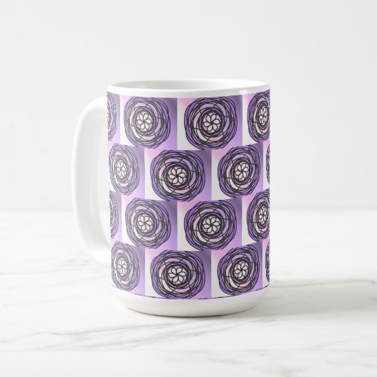 Mug Fleur de la Passion Motif Violet (Devant gauche)