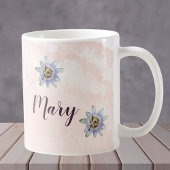 Mug Fleur de la Passion Violette Personnalisable