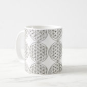 Mug Fleur de la vie / Blume des Lebens - argent (Devant gauche)