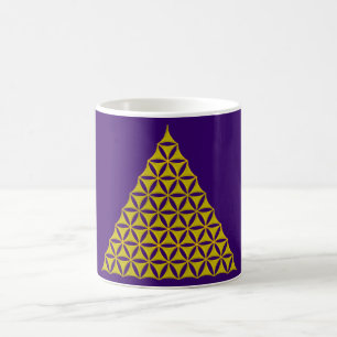 Mug Fleur de la vie / Blume des Lebens - or pyramide