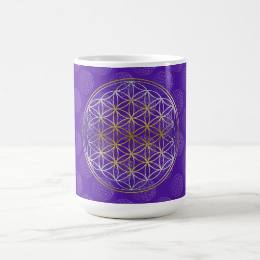 Mug Fleur de la vie / Blume des Lebens - Violet motif (Centre)
