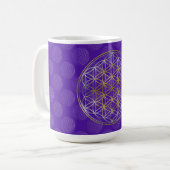 Mug Fleur de la vie / Blume des Lebens - Violet motif (Devant gauche)