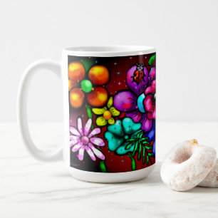 Mug Fleur de ladybug de style graffiti fantaisiste