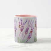 Mug Fleur de lavande et aquarelle d'abeille Anniversai (Centre)