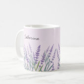 Mug Fleur de Lavande Violette Aquarelle (Devant gauche)