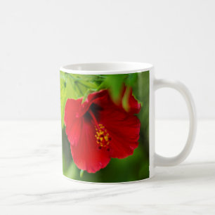 Mug Fleur de l'Hibiscus rouge d'Hawaï