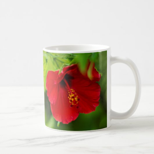 Mug Fleur de l'Hibiscus rouge d'Hawaï (Droite)