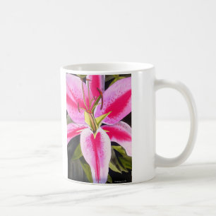 Mug Fleur de lièvre rose chaud aquarelle pop art fleur