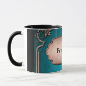 Mug Fleur de lis bleu avec muqueuse victorienne en bro (Gauche)