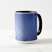 Mug Fleur de lis dorée sur fond bleu (Devant droit)