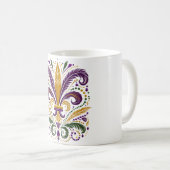 Mug Fleur de lis jaune et vert violet (Devant droit)