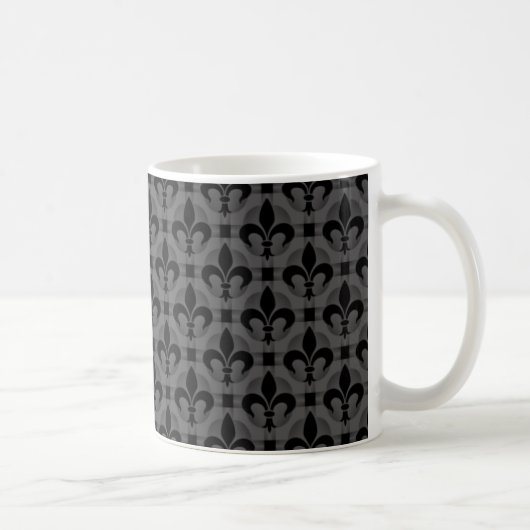 Mug Fleur de lis Mug, gris foncé (Droite)