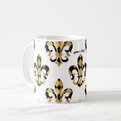 Mug Fleur de Lis/noir/or (Devant gauche)