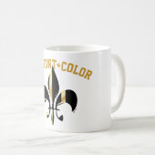 Mug Fleur de Lis/noir/or/DIYfont (Devant droit)