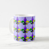 Mug Fleur de lis Or vert violet (Devant gauche)