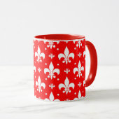 Mug Fleur de lis rouge Motif (Devant droit)