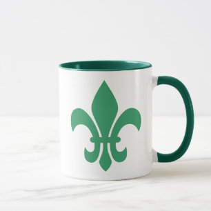 Mug Fleur de Lis verte