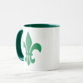Mug Fleur de Lis verte (Devant gauche)