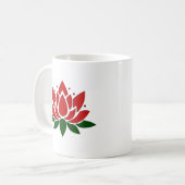 Mug Fleur de lotus affirmation de votre texte (Devant gauche)