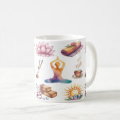 Mug Fleur de lotus de yoga (Devant droit)